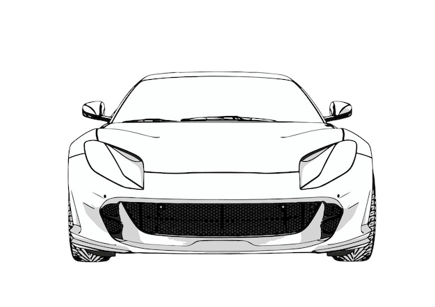 Concept Sports Car Sketch Rendering Isolated Stock Illustration 1476088835  | Shutterstock