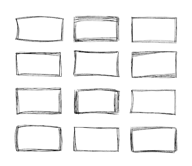 Set With Four Sketch Boxes Stock Illustration  Download Image Now  Box   Container Drawing  Activity Illustration  iStock