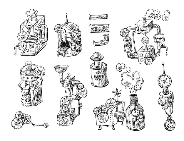 Sketch steampunk mechanism