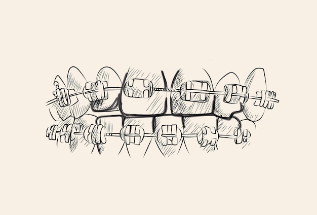 A sketch of teeth braces