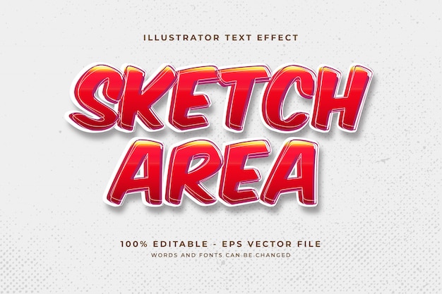 Sketch text effect concept