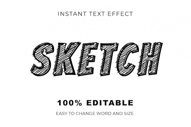 Sketch text effect