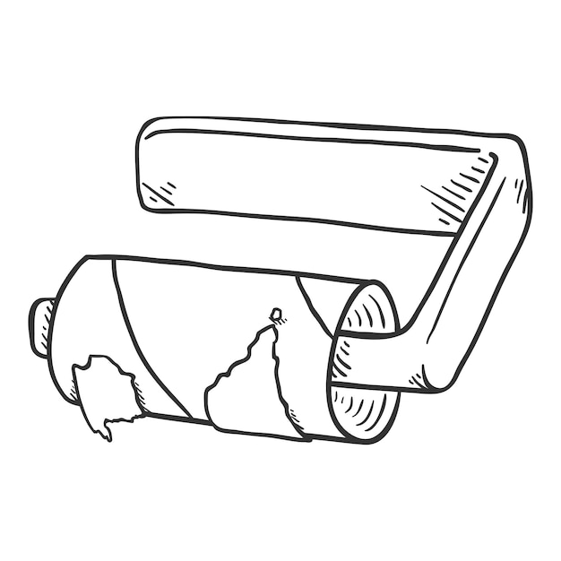 Vector sketch toilet paper sleeve