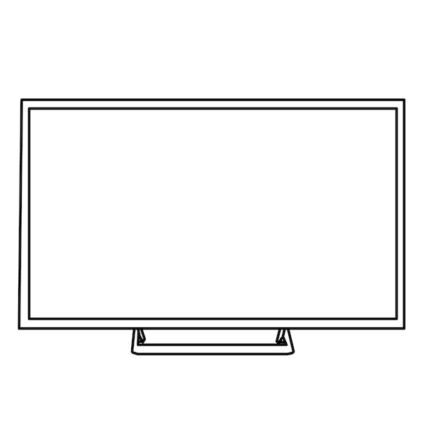 Vector sketch tv icon