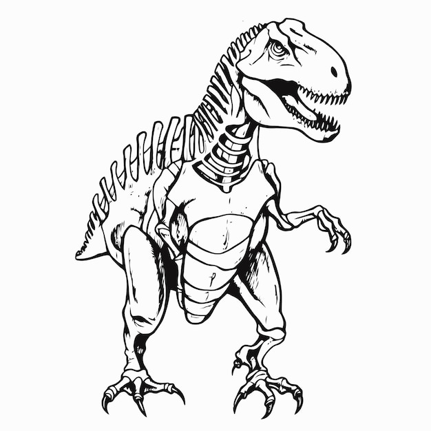 Premium Vector | Sketch of tyrannosaurus