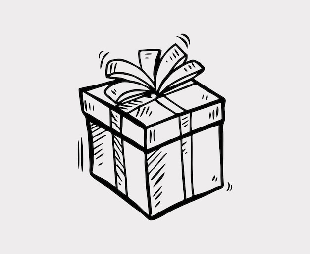 Sketch of vector gift boxes