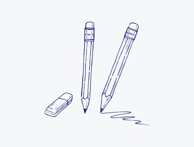 Sketch vector van potlood in doodle stijl vector illustratie