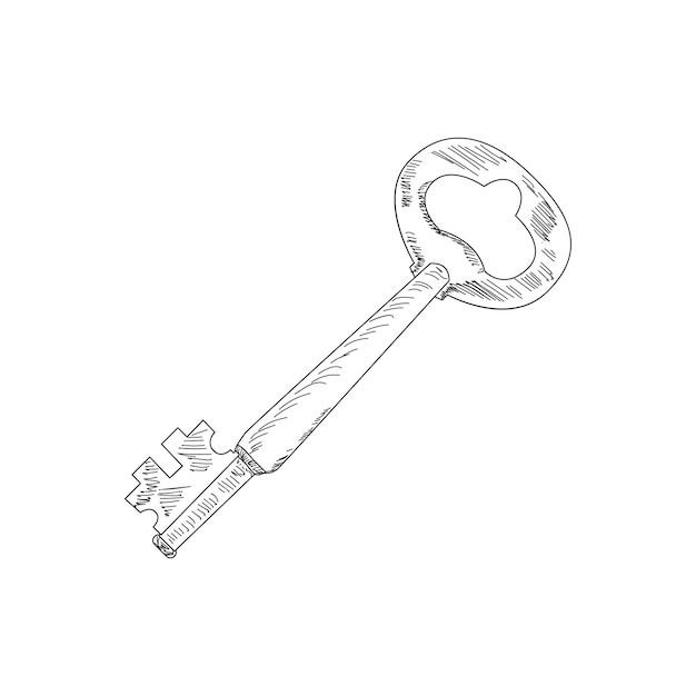 Sketch vintage key