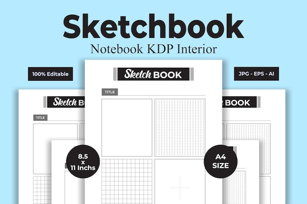 Sketchbook KDP Interior - Low or No Content Book