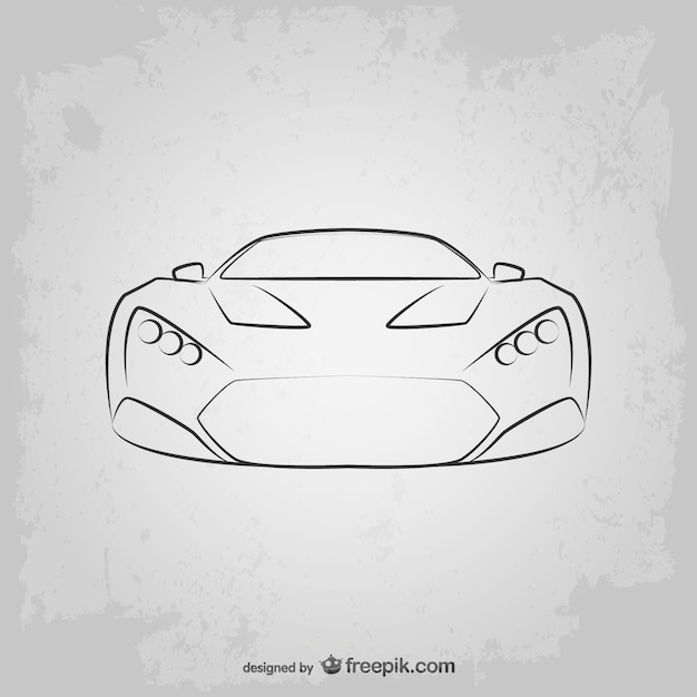 Sketched sport car