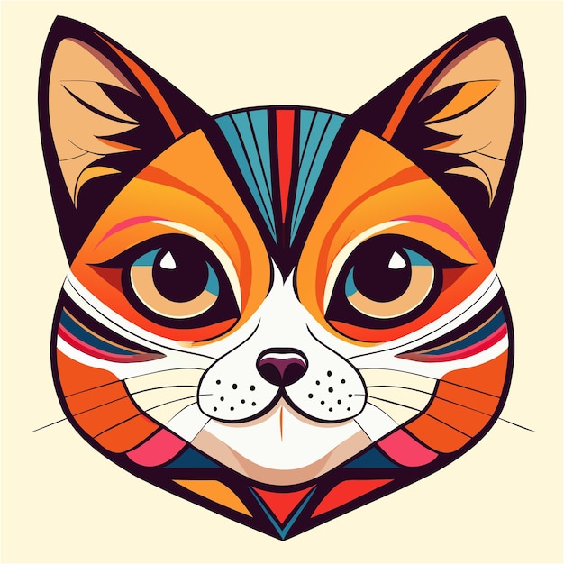 SketchStyle Cartoon Cat with a Splash of Fun