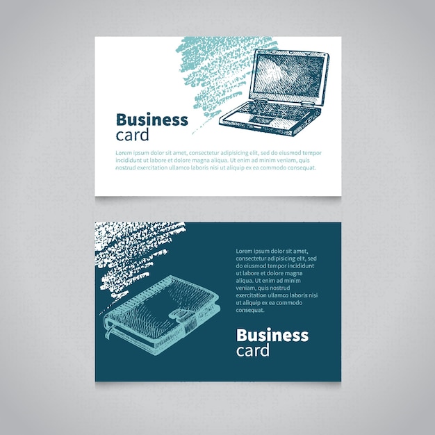 Vector sketchy business card