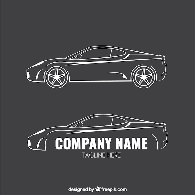 Vector sketchy car logos