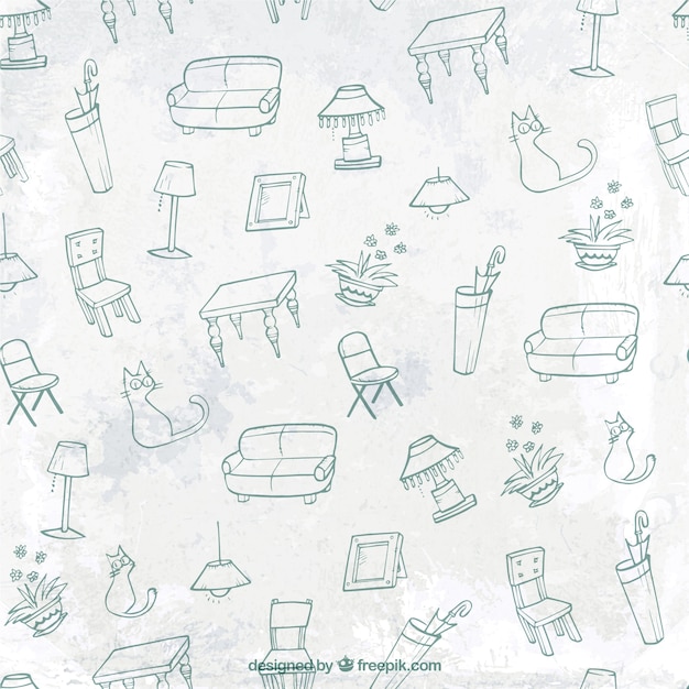 Sketchy furniture pattern