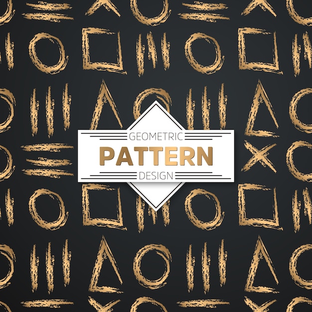 Sketchy geometric shapes pattern