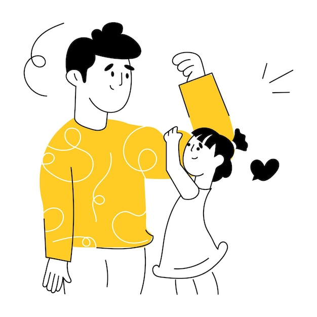 父性の大ざっぱなイラスト