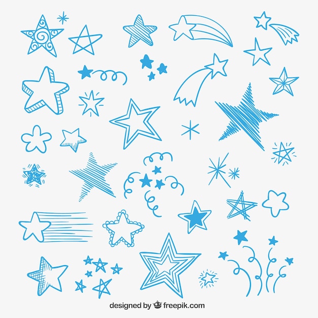 Vector sketchy stars