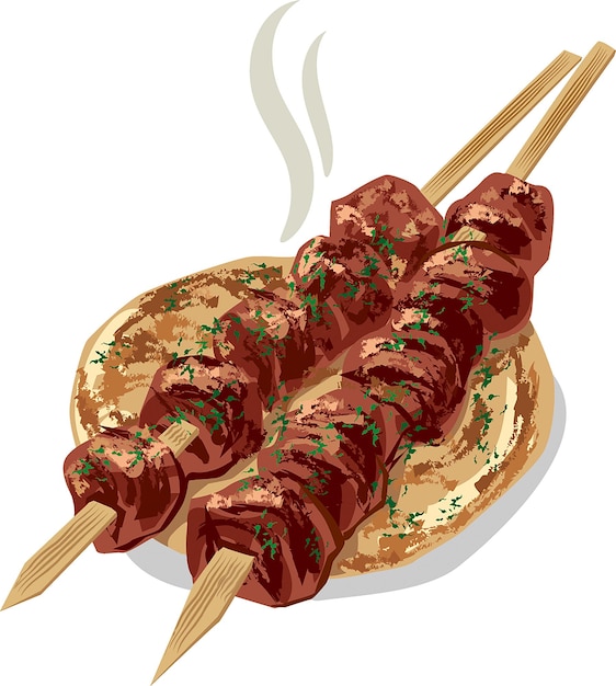 skewer meat