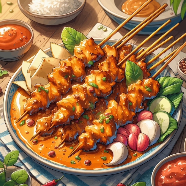 Skewers with decor