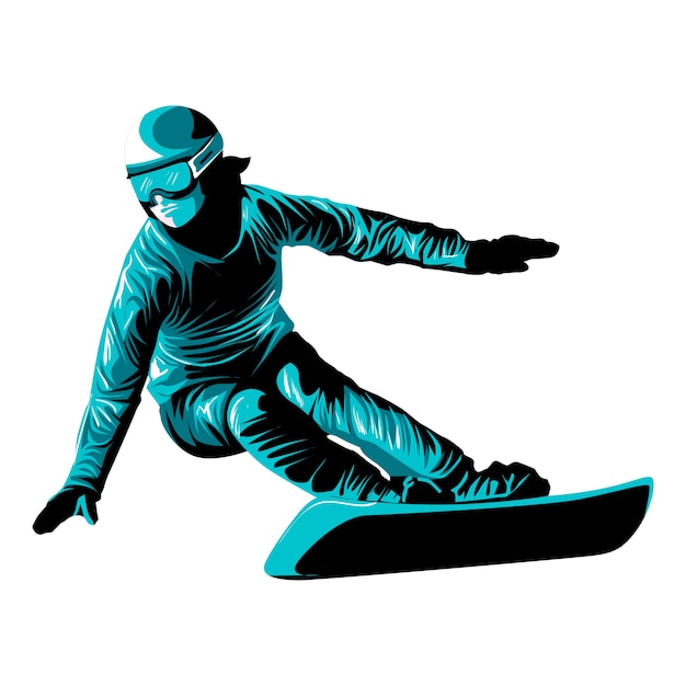 Ski bord vectorillustratie