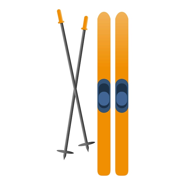 Ski equipment icon Cartoon of ski equipment vector icon for web design isolated on white background