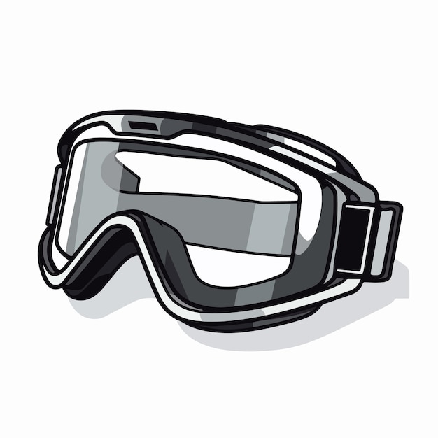 Vector a ski goggle silhouette on a white background