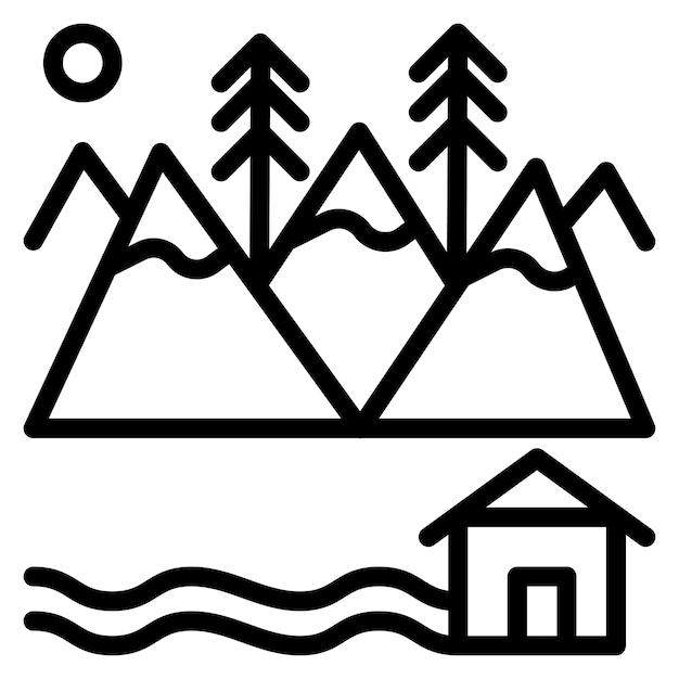 Ski Lodge icon vector image Can be used for Ski Resort