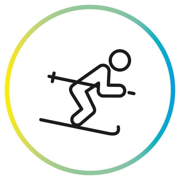 skier icon vector