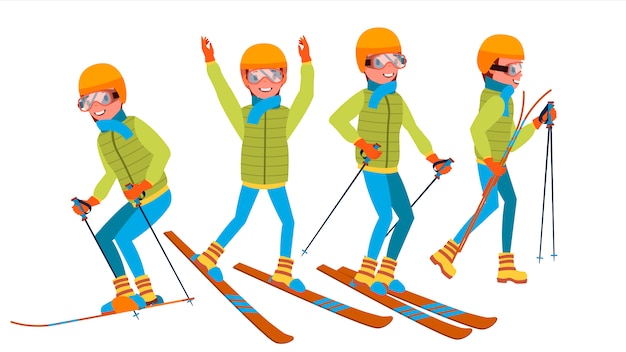 Skiing Male character set