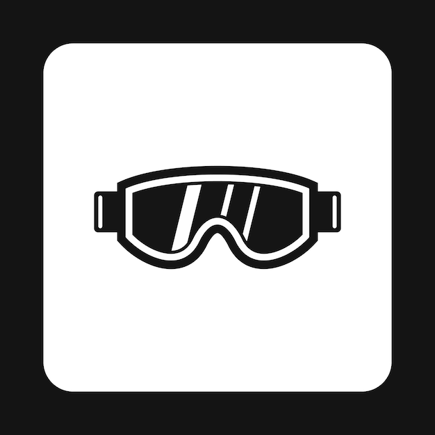 Skiing mask icon in simple style on a white background vector illustration