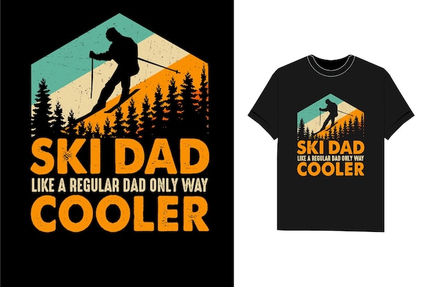 Skiing Tshirt winter T-Shirt design