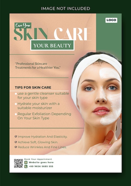skin care ads promotion flyer