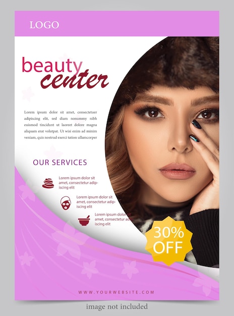 Vector skin care banner template design