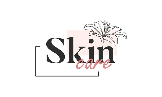 Skin care business logo design icon badge