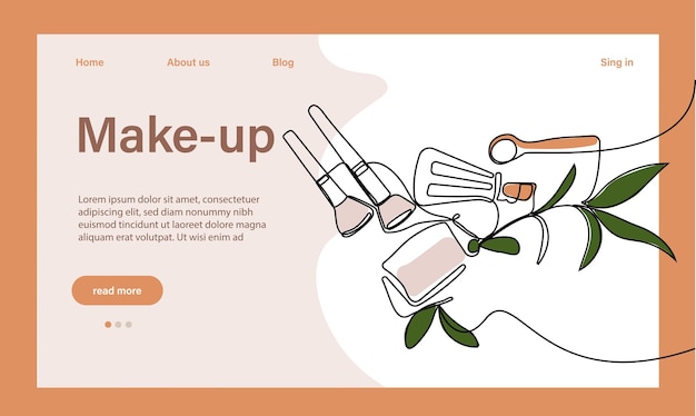 Skin care concept. Landing page template. Morning routine. Bath time. Organic products for scrubbing