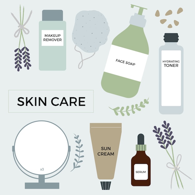 Vector skin care elements