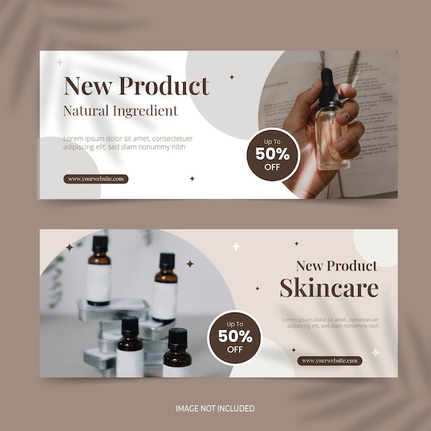 skincare banner social media template