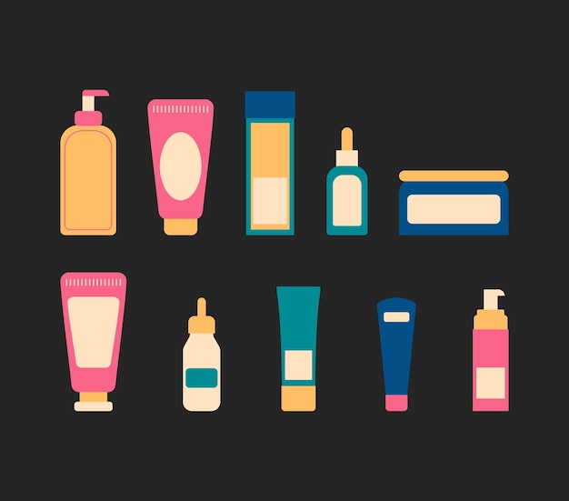 Skincare bottle tube illustration