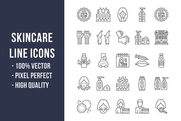 Skincare Line Icons