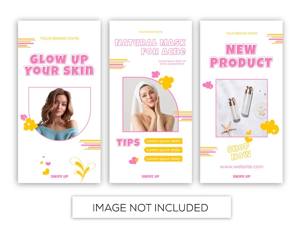 Skincare product social media story template