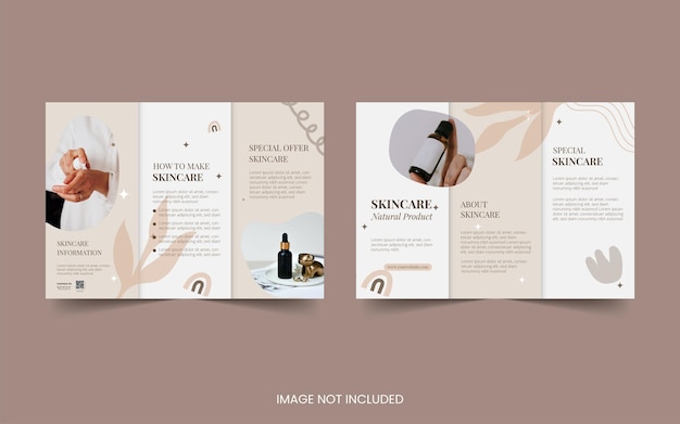 skincare trifold template