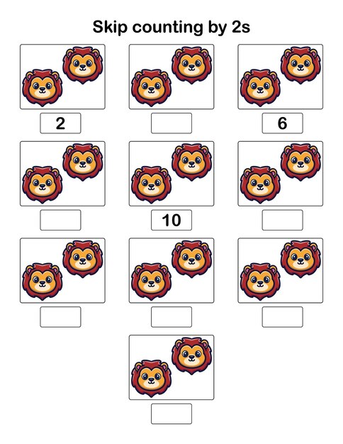 Vector skip counting by 2s