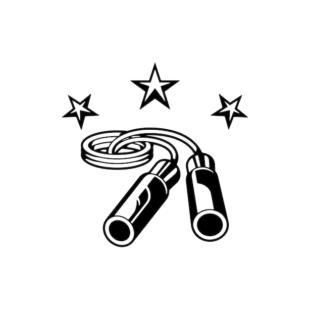 Skipping Rope icon. Gym Vector and Fitness Logos on White Background