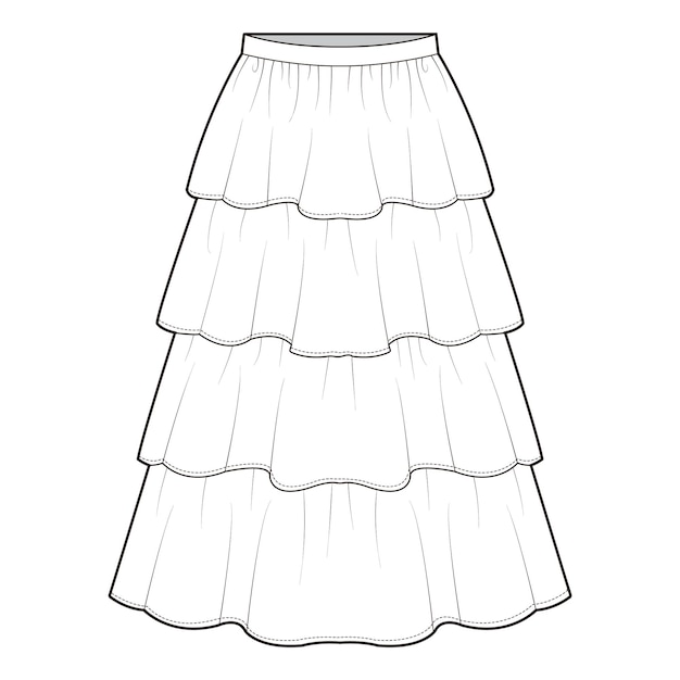 Skirt Flat Sketch: Over 6,862 Royalty-Free Licensable Stock Vectors &  Vector Art | Shutterstock