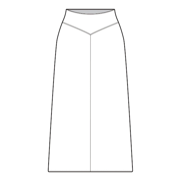 Premium Vector | Skirt flat drawing fashion flat sketches