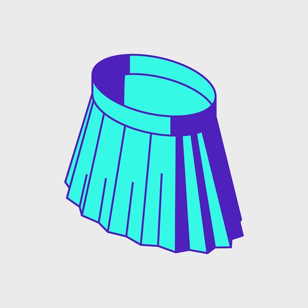 Skirt isometric vector illustration