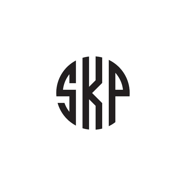 SKP 文字ロゴ デザインのベクトル。