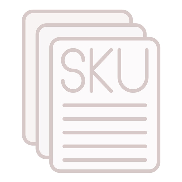Vettore sku descrizione immagine vettoriale dell'icona può essere utilizzata per la logistica