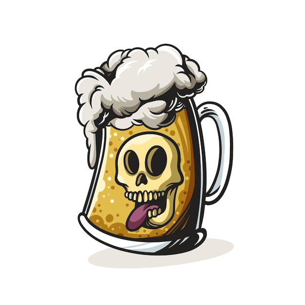 Skull Beer Streetwear Cartoon