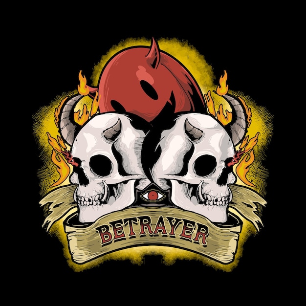 Vector skull betrayer